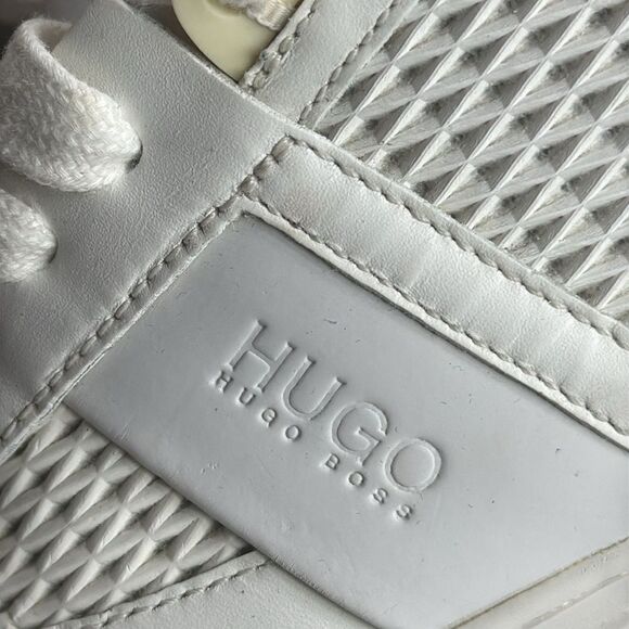 (S5) Hugo Hugo Boss Baskets Futurism In White, leather sneakers size 41/10 - Picture 10 of 13